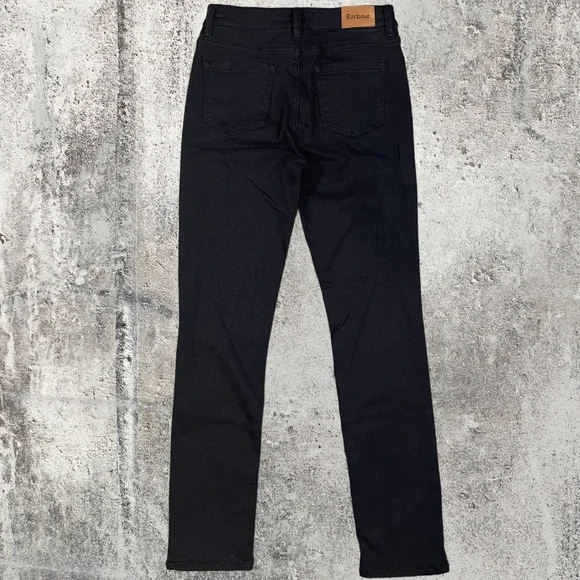Barbour Slim Fit Black Jeans Womens Size 10 Stretch Denim Five Pocket Pants - Picture 4 of 6